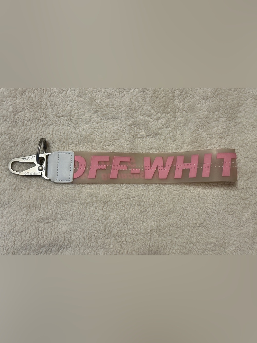 OFF-WHITE Industrial Heavy Duty Clear Keychain w/ Clasp